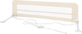 Trend24 - Bedhek - Bedhekje - Valbeveiliging - Bedstang - Opvouwbaar - Draagbaar - 150 x 42 cm - Beige
