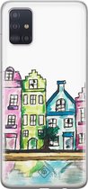 Samsung A51 hoesje siliconen - Amsterdam | Samsung Galaxy A51 case | multi | TPU backcover transparant