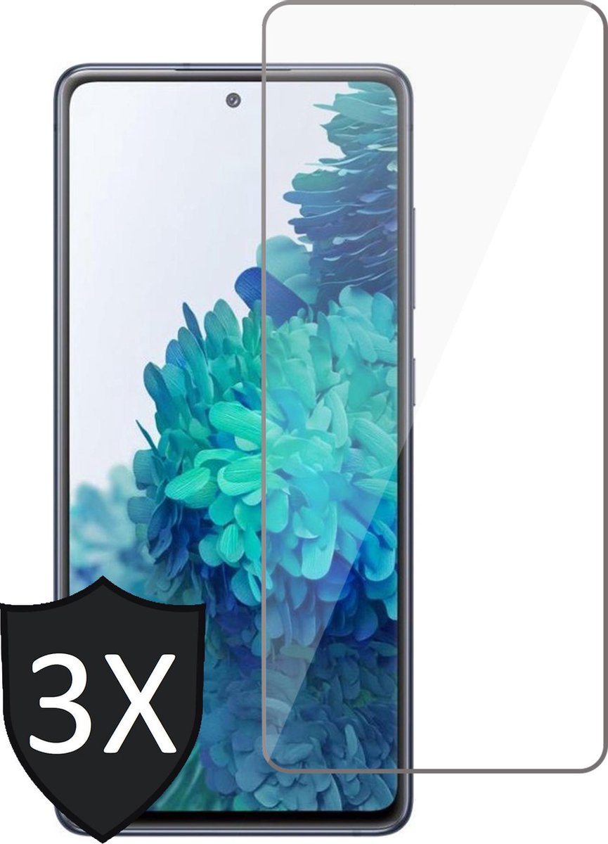 Screenprotector geschikt voor Samsung S20 FE - 3x Glas Screen Protector