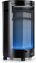 Blumfeldt Bonaparte Fire Gasverwarming - 4200 W - Elektrische Ontsteking Met Aaa-Batterij - Voor Gasflessen Tot 15 Kg - Volledige Tankafdekking - Kindveilig - 4 Vloerwielen - Handgrepen- Ods Systeem - Vlamuitvalbeveiligingsklep - Zwart