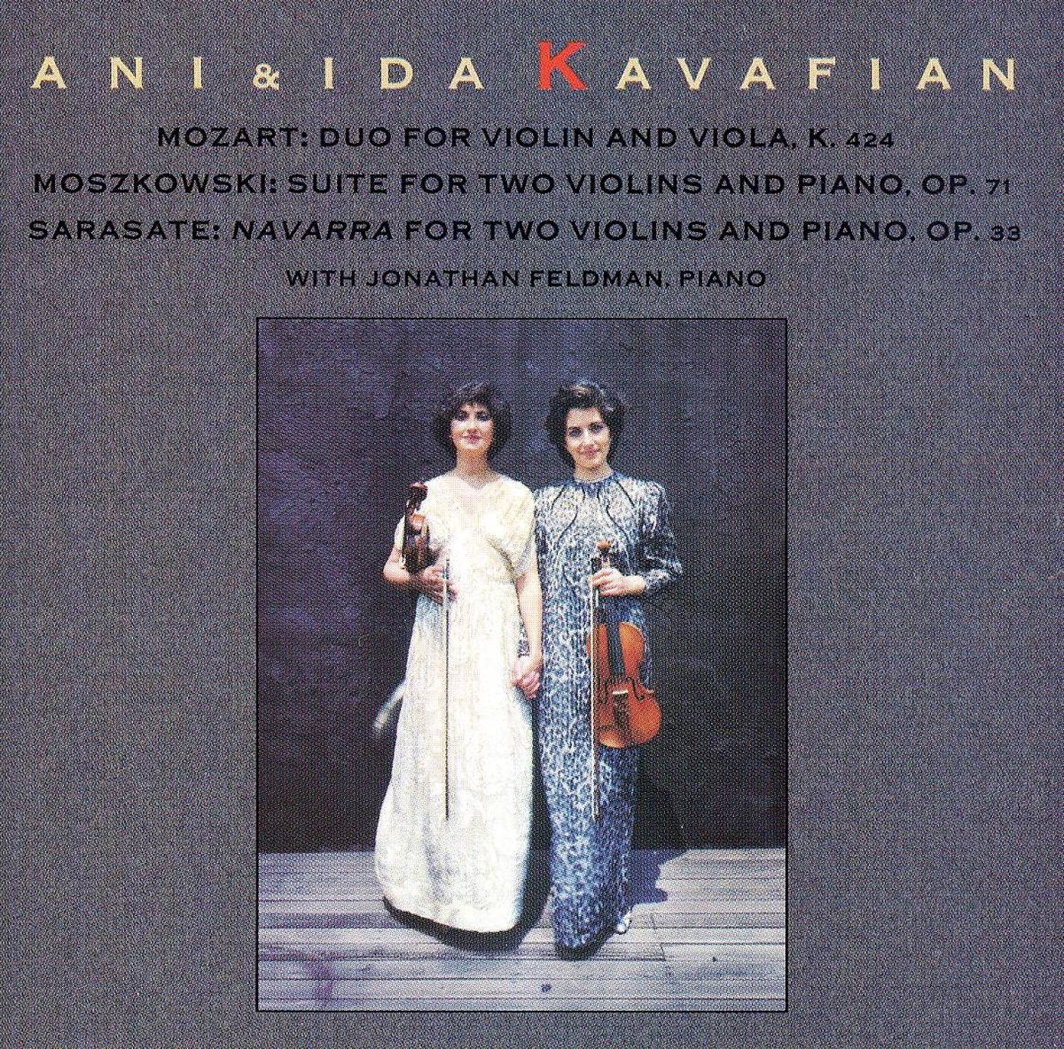 Mozart: Duo for Violin & Viola; Moszkowski: Suite for Two Violins & Piano; Sarasate: Navarra