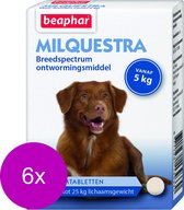 Beaphar Milquestra Hond - Anti wormenmiddel - 6 x 2 tab 5 Tot 50 Kg