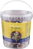 Pets Taste Duo Bones Kip&Rund&Lam - Hondensnacks - 450 g