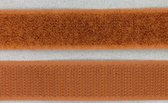 gekleurd klittenband chocolade bruin - 4100 choco - innaaibaar of inlijmbaar - 0,5 m x 2 cm - klitteband