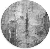 Dibond Wandcirkel - Boomstam (zwart/wit) - 60x60cm Foto op Aluminium Wandcirkel (met ophangsysteem)