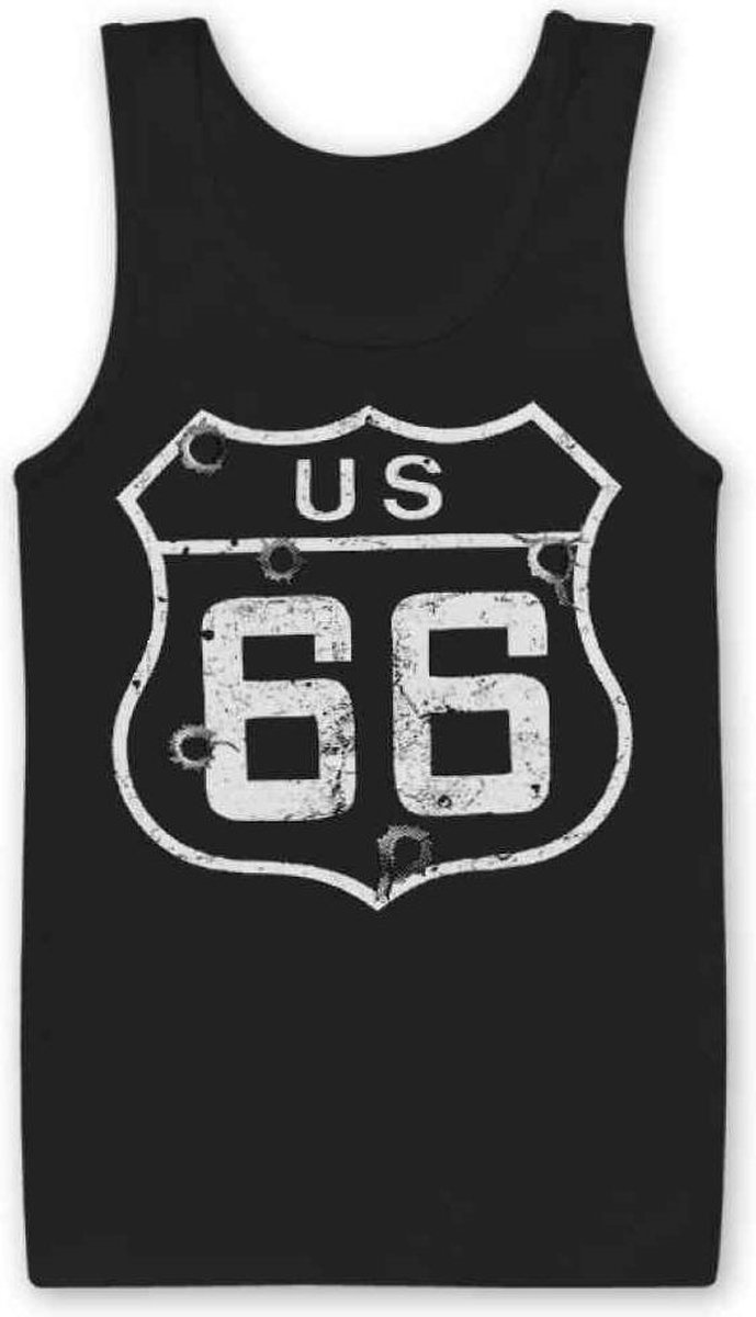 Route 66 Tanktop -2XL- Bullets Zwart