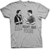 Friends Heren Tshirt -S- Joey Doesn't Share Food Grijs