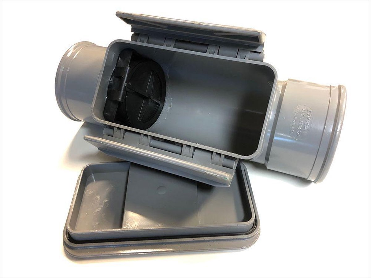 Dyka pvc ontstoppingsstuk 125mm met keerklep