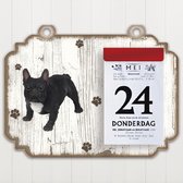 Scheurkalender 2023 Hond: Buldog zwart