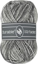 Durable Cozy Fine Faded Charcoal (2237) - fil acrylique et coton tie-dye - 5 pelotes de 50 grammes