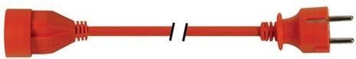 Perel Verlengkabel, H05VV-F 3G1.5, 20 m, 16 A/230 V, 3500 W, type E/F, Schuko, voor binnen, pvc, oranje