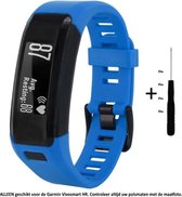 Blauw sporthorlogebandje geschikt voor de Garmin Vivosmart HR (niet voor HR+!) – Maat: zie maatfoto - horlogeband - polsband - strap - siliconen - rubber