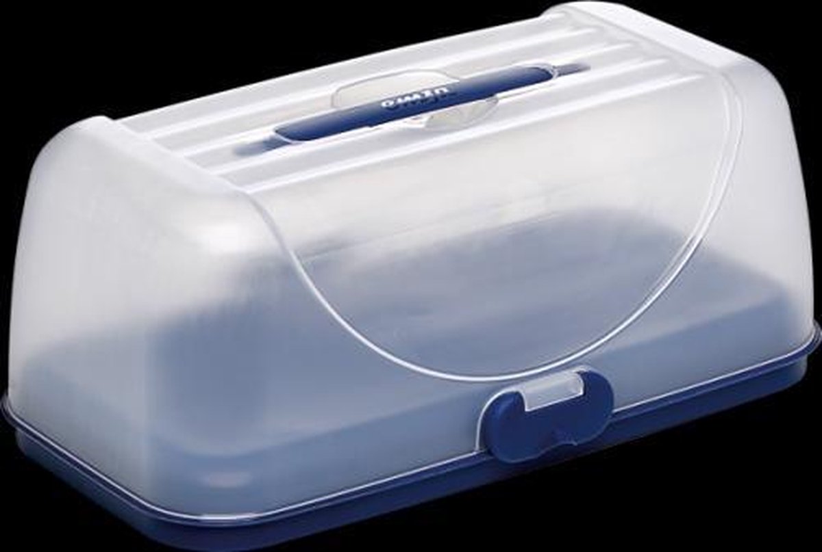 Emsa Superline Partybox Basic Contenitore Per Alimenti - Bianco Blu, 35x15x18 Cm, Adatto Al Congelamento, Fatto In Germania