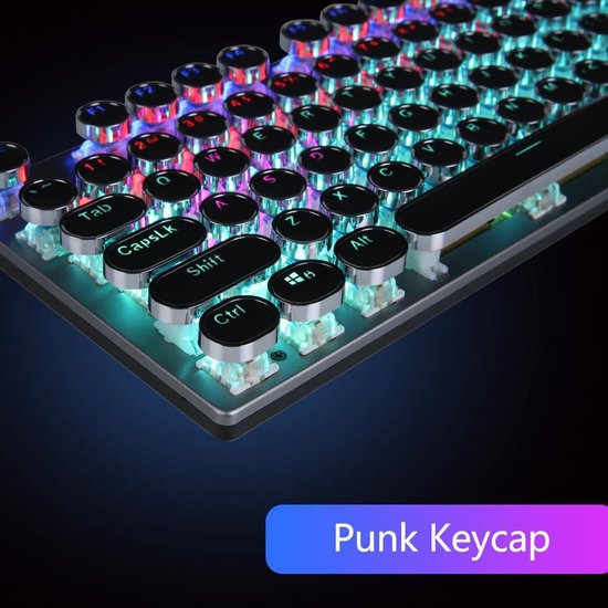 AULA S2016 Punk RGB mechanisch gaming toetsenbord - qwerty - blue switch -  104 keys... | bol.com