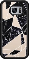 Samsung S7 hoesje - Abstract painted | Samsung Galaxy S7 case | Hardcase backcover zwart