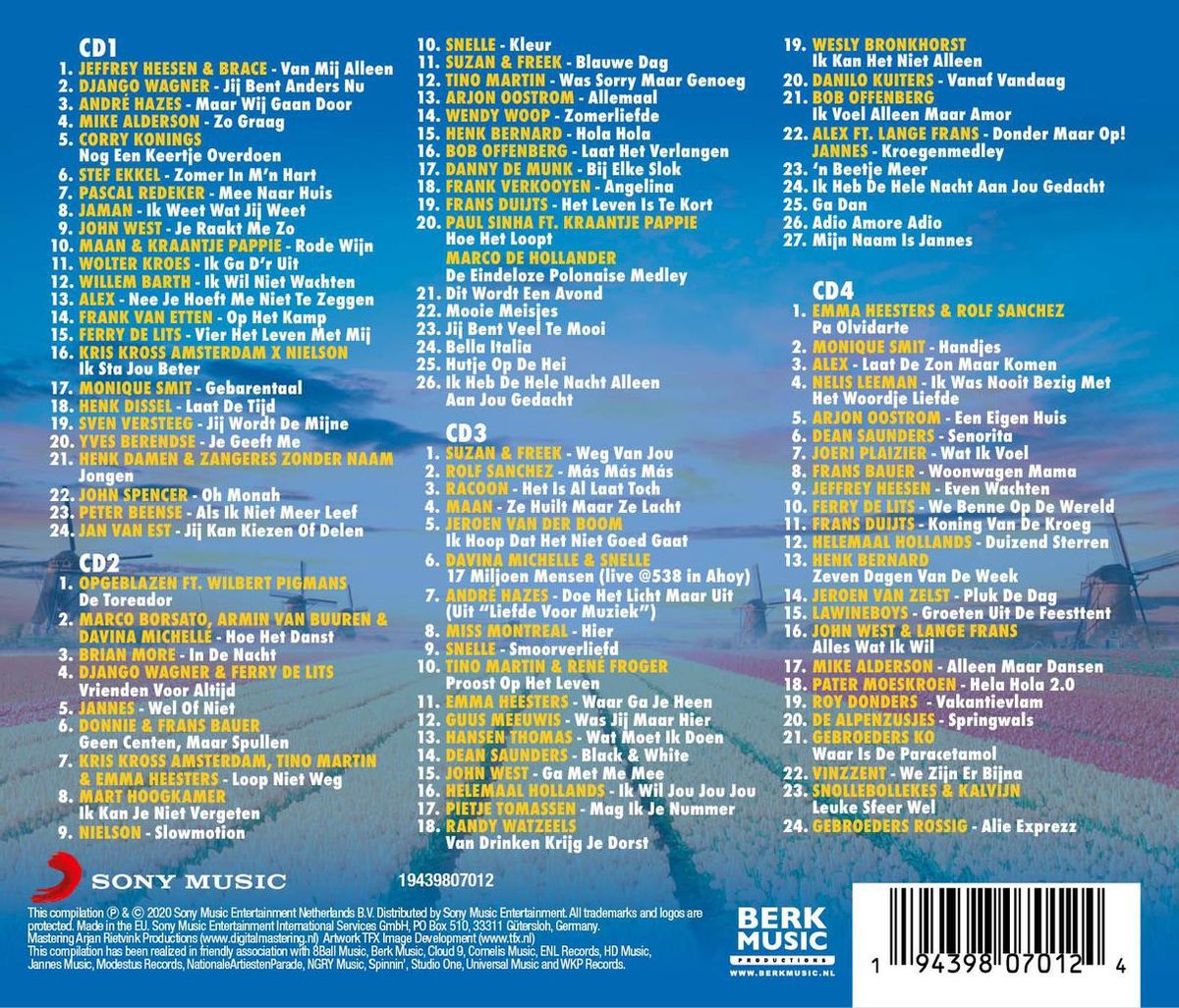 Bijdrage zout Verkeerd 100 Hollandse Hits - 2020 (CD), various artists | CD (album) | Muziek |  bol.com