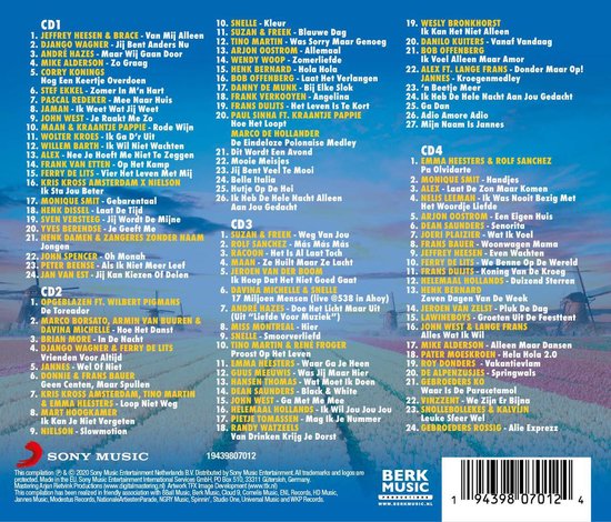 klif Ondergedompeld temperament 100 Hollandse Hits - 2020 (CD), various artists | CD (album) | Muziek |  bol.com