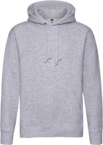 Premium Hooded Sweat - Heather Grey - 2XL - Fruit of the Loom