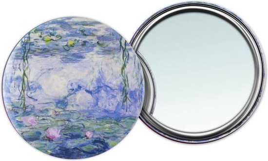 Miroir de poche Ø 80 mm, Monet, Nymphéas