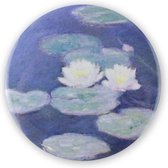 Zakspiegeltje Ø 80 mm, Monet, Waterlelies bij avondlicht