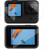 Gehard glas screenprotector voor GoPro Hero 9 Black - Tempered glass – 1x LCD & 1x lens – Bescherming GoPro LCD & lens – 9H gehard glas