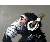 Aap Schilderen op Nummer Volwassenen & Kinderen met Frame – Paint By Number met Canvas Schildersdoek 40x50 & Acrylverf