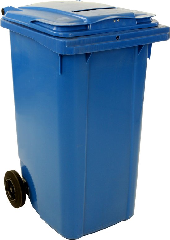 Afvalcontainer 240 liter met papiergleuf slot | Vertrouwelijk papier | bol.com