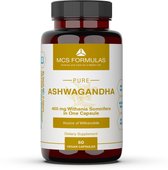 Ashwagandha Pure - 400 mg Vegetarian Capsules - NO ADDITIVES