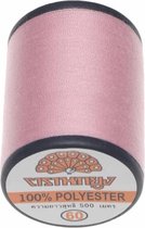 licht roze naaigaren - 500 m - universeel - 100% polyester - sterk - garen geschikt voor mondkapjes - col 6132