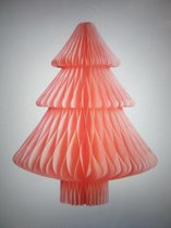 &K Papieren Kerstboom Zalmroze -LxB  22x18cm