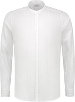Overhemd Jaquard Stripe Wit (303204 - 100)
