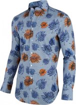 Overhemd Davide Bloemen Blauw (1001041 - 60366)