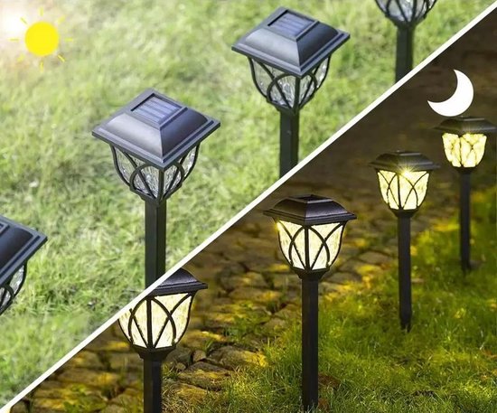 Vervuild Ontwaken Bekijk het internet Enjoythesun Solar Lampen Classic - Set van 6 - Tuinprikkers/Tuinstekers 43  cm(H) -... | bol.com