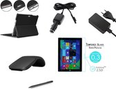 DrPhone PRO N6 - Surface Set - 6 in 1 - Surface PRO X Glas + Cover + Actieve pen + Opklapbare Muis + Autolader + Thuislader