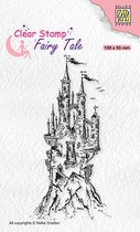 FTCS017 stempel Nellie Snellen - Clearstamp silhouette - Fairy serie - kasteel elf - elfenkasteel