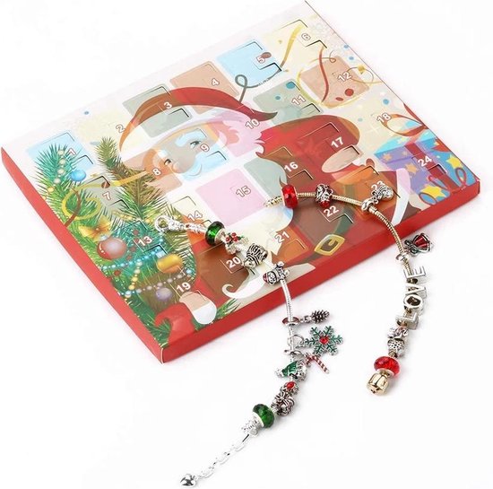 Adventskalender met sieraden - Kerst kalender - Armbandjes met hangers -  Nikkelvrij -... | bol.com