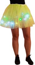 Tule rokje - Volwassen petticoat - Met gekleurde lichtjes – Neon groen - Tutu - Ballet rokje