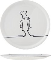 Pizzabord Ø31cm - funnyline wit/zwart