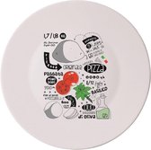 (set van 4) Pizzabord recipe Ø33 cm - wit