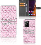 Bookcase Geschikt voor Samsung Galaxy Note20 Ultra Hoesje Flowers Pink DTMP