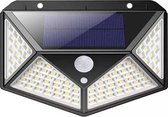 Solar light met bewegingssensor - Buitenlamp - 100 LEDS - Wit licht - Tuinverlichting op zonne energie - 270 graden licht