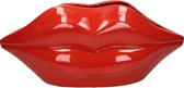 Bloempot Lips Rood - Bloempot voor binnen - Decoratieve Accessoires - Woonaccessoires - Woondecoratie - 43X19X18.5CM