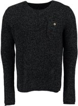 SWEATER ALEX BLACK GREY - M HAILYS