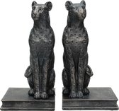 SET BOOK ENDS LEOPARD NOIR HAUTEUR 23 CM