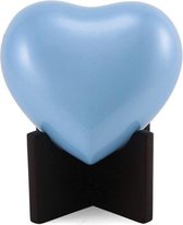 Arielle Pearl Blue Heart - Urne Animaux Sculpture en frêne pour votre animal bien-aimé - Chat - Chien - Cheval - Lapin