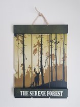 Houten sjabloonpaneel "The Serene Forest"
