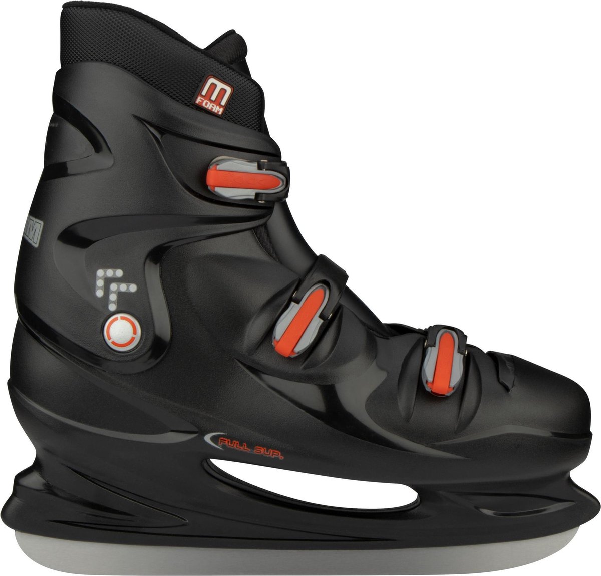 Nijdam IJshockeyschaats – Big Hank XXL – Hardboot – Zwart – Maat 49