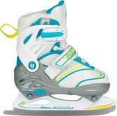 Nijdam 3140 Junior Figure Skate - Ajustable - Semi-Softboot - Wit/ Multi - Taille 38-41