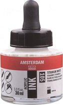 Amsterdam Acrylic Inkt Fles 30 ml Titaanwit 105