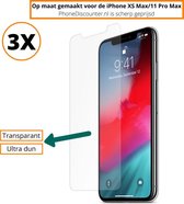 3x Verre trempé pour Apple iPhone XS Max en TRANSPARENT 3x Film de